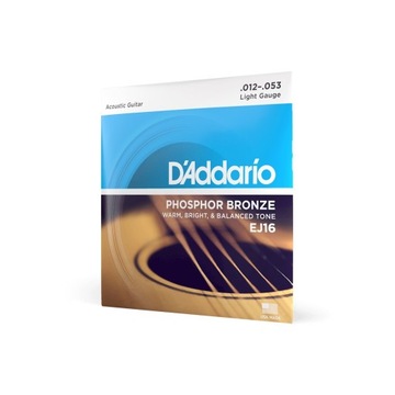 D'Addario EJ16 struny gitary akustycznej 12-53