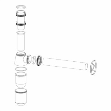 Instadrain Siphon для мытья бутылки без металлического триггера, Chrome