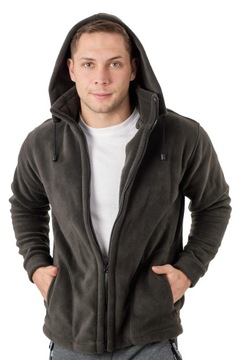 Duży Polar Bluza Polarowa Męska MAX01 3XL grafitow
