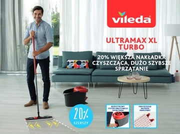 VILEDA Плоская швабра ULTRAMAT Turbo XL 42 CM