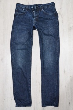 LEVIS 501 ST TAPER JEANS spodnie męskie granatowe PREMIUM 30/32 pas 78