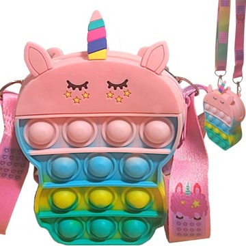 Кошелек Pop it, кошелек, пуш-пузырь, непоседа для девочек, единорог