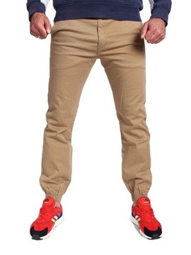 SPODNIE JOGGERY PROSTO CHINO CARMEL r. W38/L34