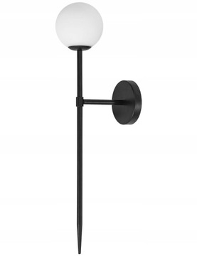 Kinkiet APP581 czarny 90 lampa ścienna biała kula