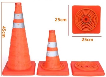 Pachołek Drogowy Ostrzegawczy Składany Odblask Słupek Odblaskowy 45cm