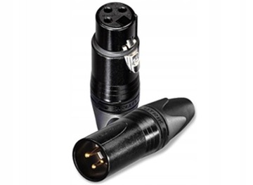 WTYKI XLR MĘSKI ŻEŃSKI NEUTRIK NC3FXX-B + NC3MXX-B