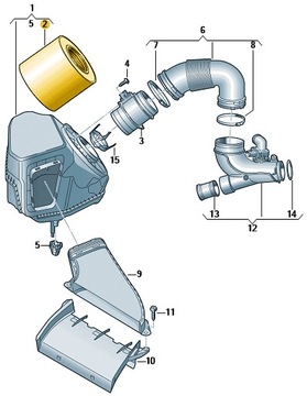 AUDI OE 8W0133843A FILTR VZDUCHU