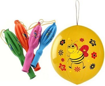 Balon PIŁKA z GUMKĄ balony DUŻE mocne Mix KOLOROWE urodziny ZWIERZĘTA 1szt