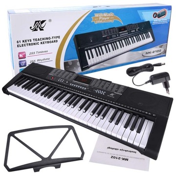 DUŻE ORGANY KEYBOARD PIANINO DO NAUKI 61 KLAWISZY USB MP3