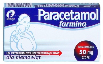 Paracetamol czopki gorączka szczepienie 10 sztuk