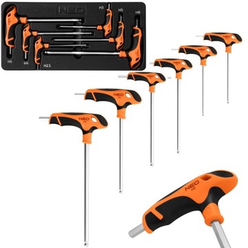 ШЕСТИГРАННЫЕ КЛЮЧИ NEO 6 ЭЛЕМЕНТОВ H2,5-H8 ВСТАВКА ДЛЯ ЯЩИКОВ ГАРДЕРОБА 84-254