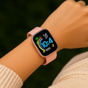 СВЕТОДИОДНЫЕ НАУШНИКИ С КОШАЧЬИМИ УШАМИ И ЛАПОЙ + СМАРТ-ЧАСЫ – РОЗОВЫЙ НАБОР