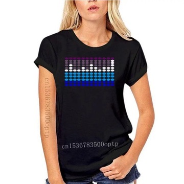 Tee Men's Sound Activated Led El T Shirt Designin