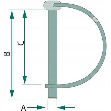 Шпилька для трубы оцинкованная 9,5х67х57мм.