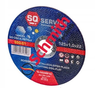 TARCZA DO CIĘCIA METALU Schmith 125x1,0 SSQ-01