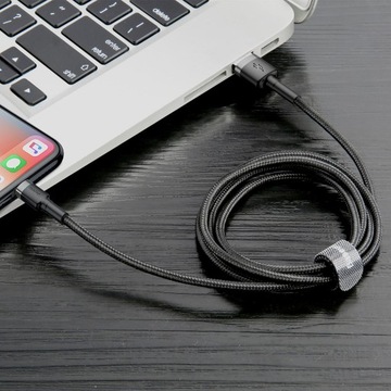 КАБЕЛЬ BASEUS FAST USB/LIGHTNING ПРОЧНЫЙ КАБЕЛЬ ДЛЯ IPHONE QC 3.0 1м