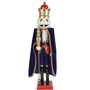 Dziadek do orzechów Król 92cm niebieski