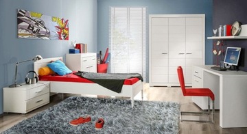 Белая прикроватная тумбочка Snow SNWK02 Forte