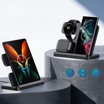 Беспроводное индуктивное зарядное устройство Подставка для зарядки часов-телефона