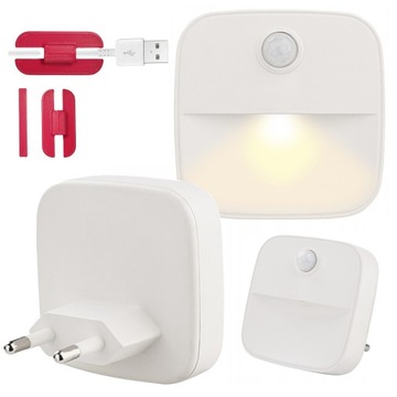 Lampka do gniazdka z czujnikiem ruchu Lampka do gniazdka kontaktu LED