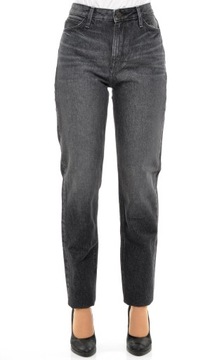 LEE spodnie HIGH grey jeans MOM STRAIGHT _ W28 L33