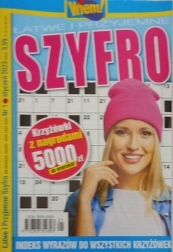 Krzyżówki Wiem! ŁATWE I PRZYJEMNE SZYFRO 1/2023