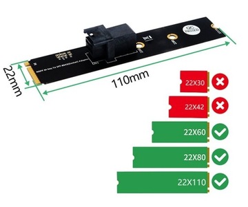 Ключ M.2 NVMe NGFF M для адаптера U.2 SFF-8639