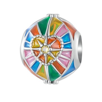 Charms BARWNY MIŁOSNY WITRAŻ zawieszka S925