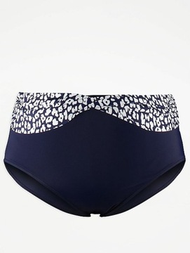 GEORGE bikini DÓŁ Majtki kąpielowe Maxi Modelujące _NAVY /WHITE _ 18 / 46