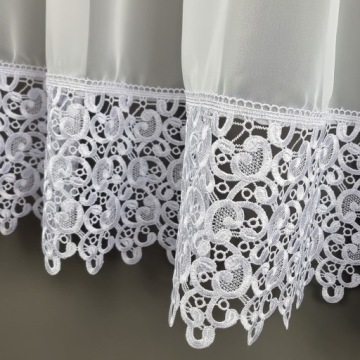 КЛАССИЧЕСКАЯ ШТОРА ВУАЛЬ 700Х150 ШИРОКАЯ ГИПЮРНАЯ ЛЕНТА АНГЛИЙСКОЕ КРУЖЕВО 20СМ