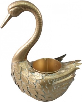 ŁABĘDŹ Z DONICZKĄ DEKORACJA OGRODOWA OZDOBA FIGURKA 35x18x43 cm