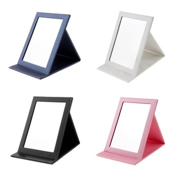 Składane lusterko podróżne PU Skórzany blat / stojak