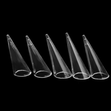 5 шт./лот, 2,5 х 6 см, пластиковый конус, ювелирный дисплей на палец, прозрачный
