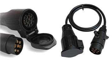 Adapter PRZEJŚCIÓWKA PRZYCZEP 7 na 13 pin 7/13 KABEL 0,8 redukcja HAKA wtyk