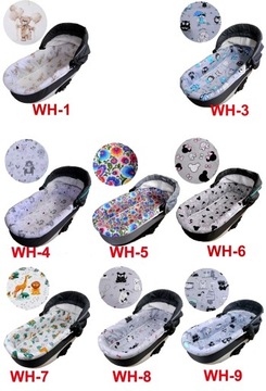 Постельное белье для коляски, вкладыш с поролоновым матрасом, приличного размера, МНОГО ЦВЕТОВ.