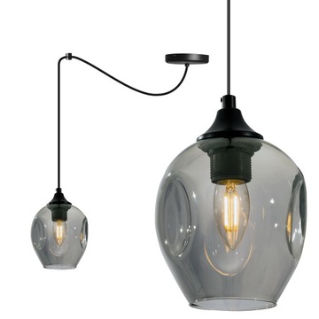 NOWOCZESNA LAMPA WISZĄCA SUFITOWA PAJĄK SZKLANA