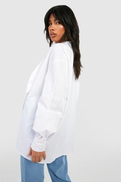 Boohoo NG2 kgp biała koszula oversize długi rękaw XL