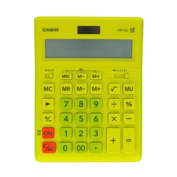 Kalkulator CASIO GR-12C-GN limonkowy