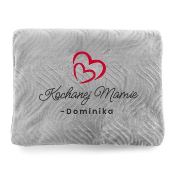 KOC z HAFTEM 200x220 mikrofibra PREZENT dla MAMY DZIEŃ MATKI