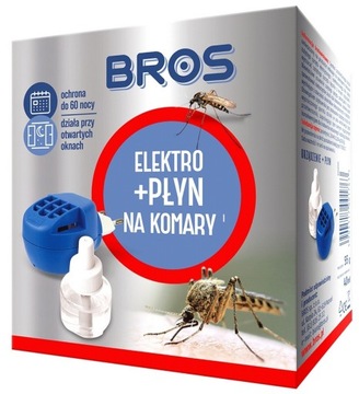BROS Elektro URZĄDZENIE + PŁYN na KOMARY 60 Nocy