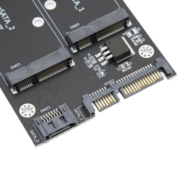 Карта адаптера Dual MSATA SSD на Dual SATA3, преобразователь скорости быстрого чтения Comp