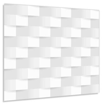 Szkło hart 60x50 Białe geometryczne tło + KLEJ