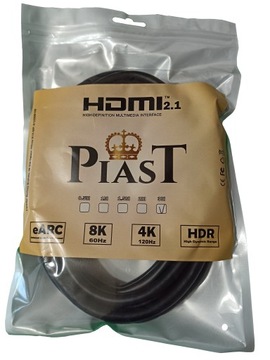 Кабель PIAST HDMI 2.1 ПРЕМИУМ 8K 4K 120Гц МЕДНЫЙ 1м