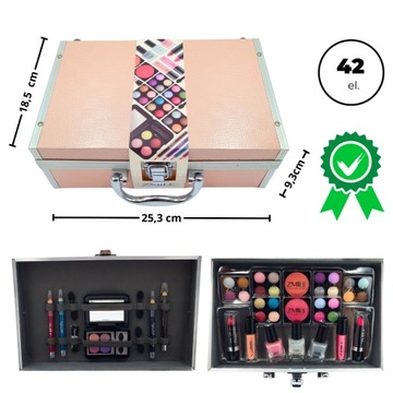 НАБОР КОСМЕТИЧЕСКОГО ЧЕМОДАНА ПАЛИТРА ТЕНЕЙ ДЛЯ МАКИЯЖА 42 EL ПОДАРОК*
