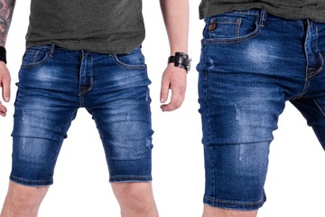 DONATO KRÓTKIE klasyczne JEANS SPODENKI R.35
