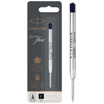 PARKER WKŁAD DO DŁUGOPISU METALOWY CZARNY KOŃCÓWKA F