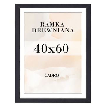 Рамка для фотографий 40х60 Рамка для фотографий сосна черная деревянная рамка 60х40 см CADRO