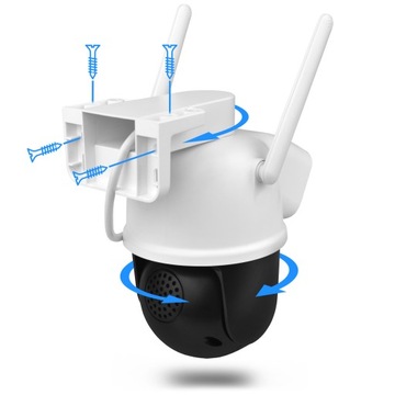 НАРУЖНАЯ ВРАЩАЮЩАЯСЯ IP WIFI ICSEE ЗУМ-КАМЕРА С ДВУМЯ ОБЪЕКТИВАМИ 2x3MPx ULTRA HD