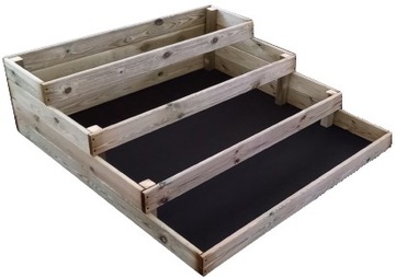 SKRZYNIE NA WARZYWNIAK PIĘTROWY 120x120x40 IMPREGNOWANY ZIELNIK INSPEKT