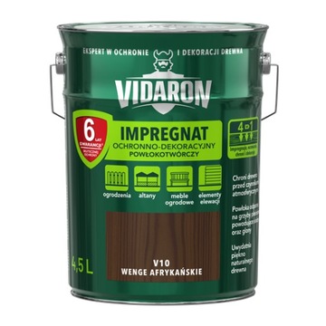 Vidaron Impregnat 4,5L V10 Wenge Afrykańskie do